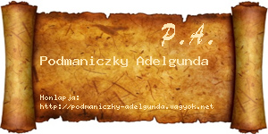 Podmaniczky Adelgunda névjegykártya