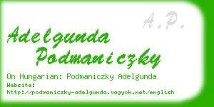 adelgunda podmaniczky business card